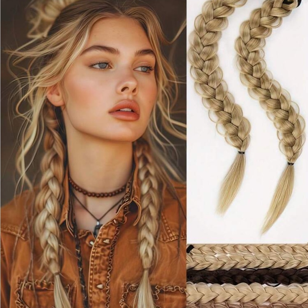 Stylish Blonde Braided Hair Extensions